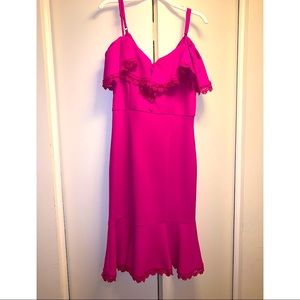 Pink off the shoulder dress